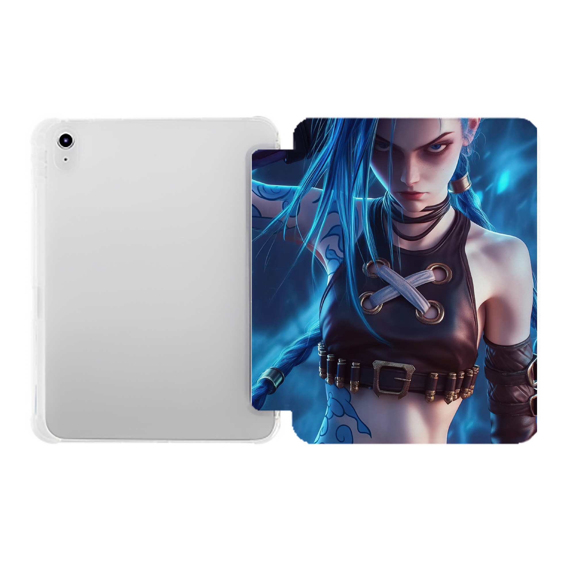 （画像用） リーグ・オブ・レジェンド League of Legends LOL IPad ケース ペン収納付き 三つ折りスタンド PUレザー×シリコン 対応機種9.5/10.5/10.9インチ